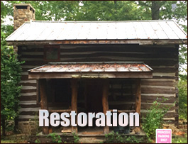 Historic Log Cabin Restoration  Albertson, North Carolina